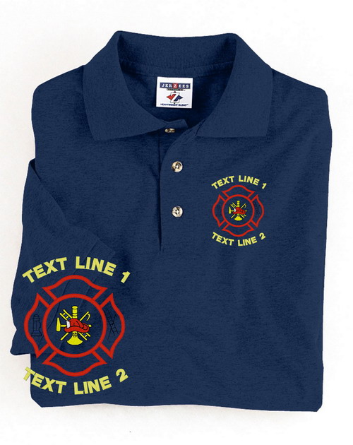 (image for) Firefighter Maltese Cross Polo Embroidered #012